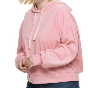 Popsugar Pink White Star Hoodie XXL